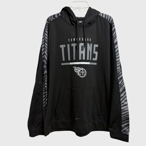 Men's Tennessee Titans Black Grey Zebra Hoodie Size XXL NFL Footbal Fleece Zubaz